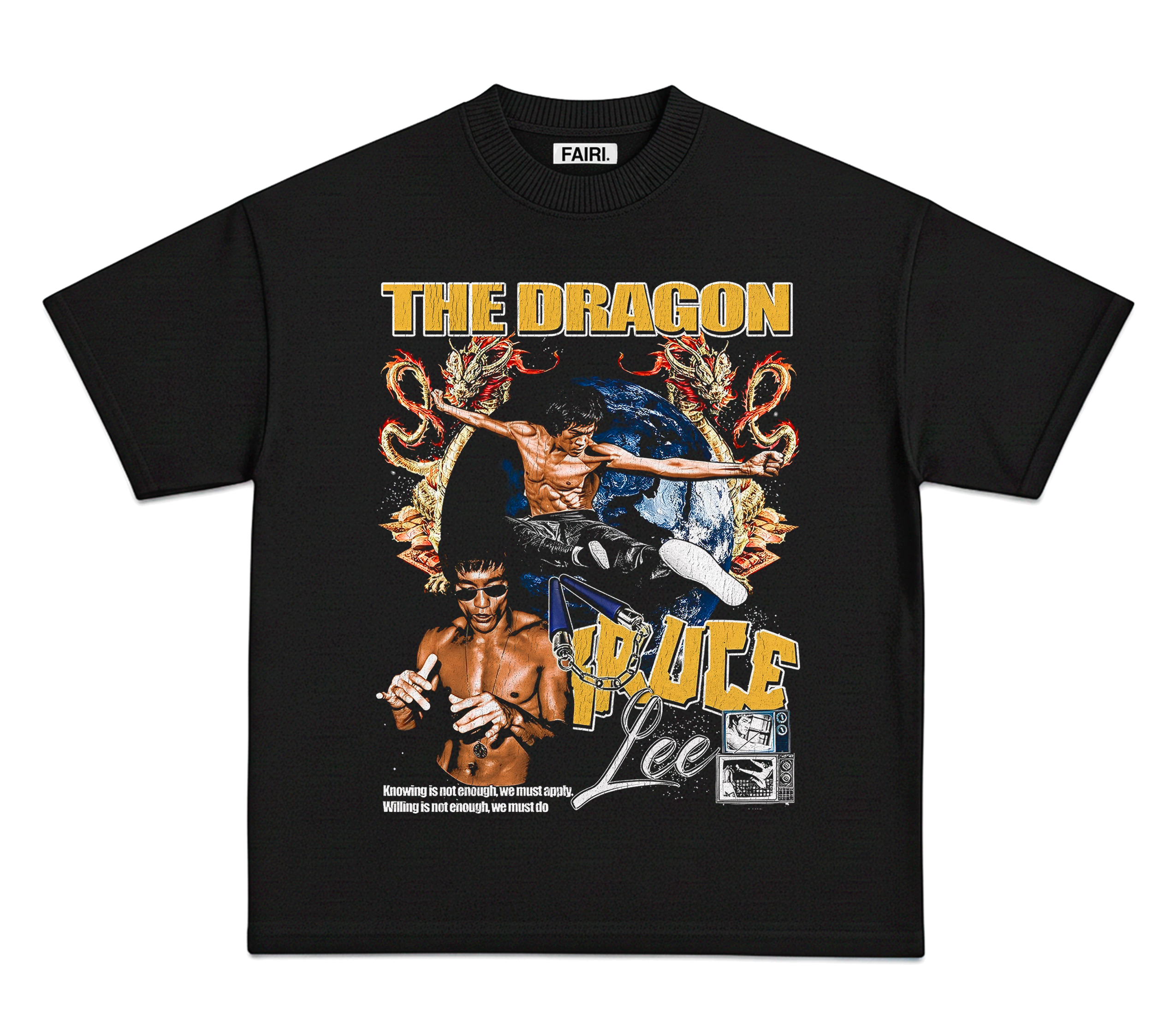 Camiseta Oversized Bruce Lee